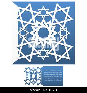 Briefumschlag Vorlage für Laser cut Stock Vektor