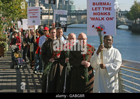 Burma-Proteste Stockfoto