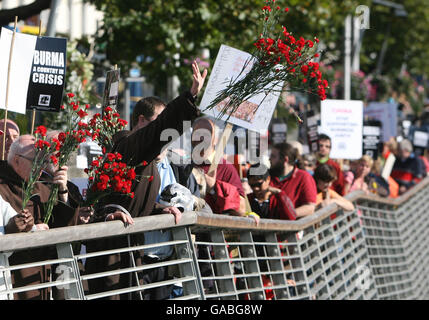 Burma-Proteste Stockfoto