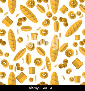 Bäckerei Seamless Pattern. Stock Vektor