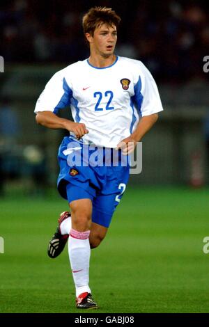 Fußball - FIFA Fußball-Weltmeisterschaft 2002 - Gruppe H - Japan gegen Russland. Dmitri Sychev, Russland Stockfoto