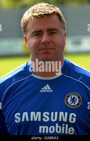 Fußball - Chelsea Old Boys gegen West Ham United Team of '86 - The Hub. Gareth Hall, Chelsea Stockfoto