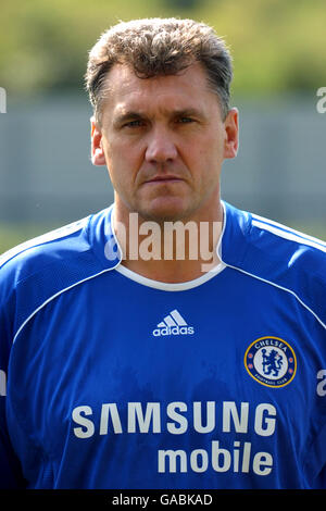 Fußball - Chelsea Old Boys gegen West Ham United Team of '86 - The Hub. Trevor Aylott, Chelsea Stockfoto