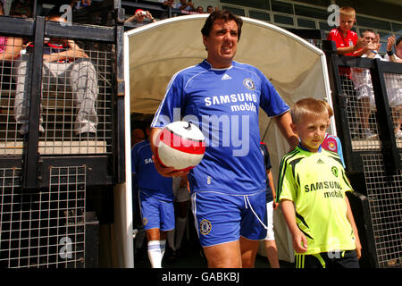 Fußball - Chelsea Old Boys gegen West Ham United Team of '86 - The Hub. Gary Chivers, Chelsea Stockfoto