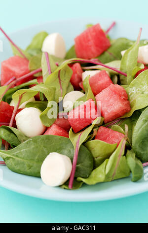 Wassermelonen-Salat Stockfoto