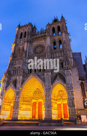 Kathedrale Basilika unserer lieben Frau in Amiens, Frankreich Stockfoto