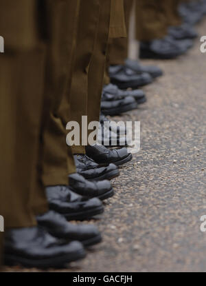 Soldaten auf der parade Stockfoto