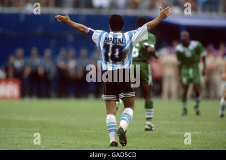 Fußball - Weltmeisterschaft USA 1994 - Gruppe D - Argentinien V Nigeria - Foxboro Stadion Stockfoto