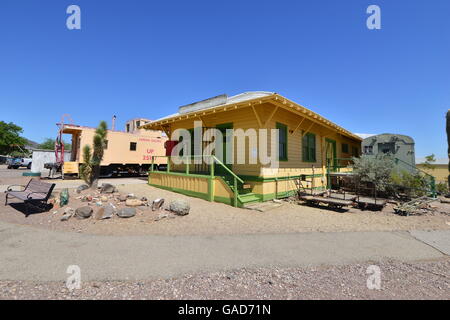 Wild-West-Bahnhof in einem Museum in Las Vegas, Stockfoto