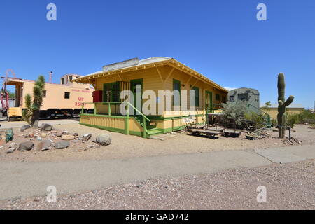 Wild-West-Bahnhof in einem Museum in Las Vegas, Stockfoto