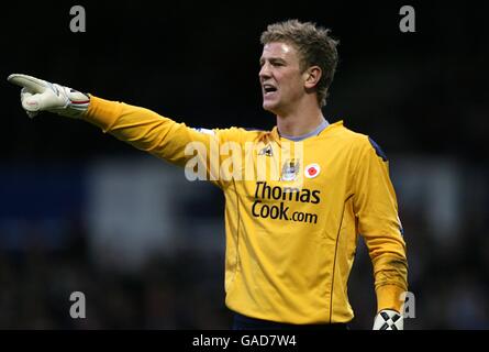 Fußball - Barclays Premier League - Portsmouth gegen Manchester City - Fratton Park. Joe Hart, Torwart von Manchester City Stockfoto