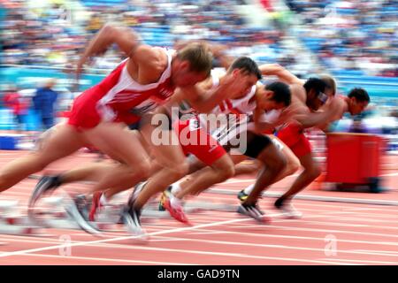 Manchester 2002 - Commonwealth Games - Herren 100m. Sprint starten Stockfoto