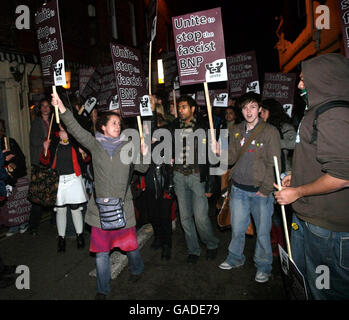 Oxford Gastgeber BNP Führer Stockfoto