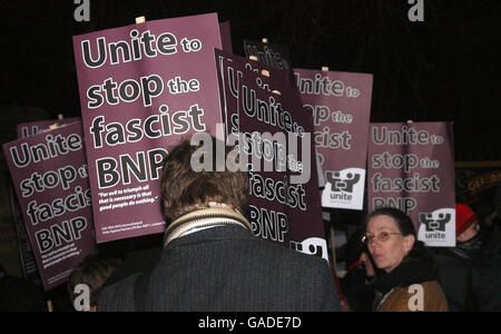 Oxford Gastgeber BNP Führer Stockfoto