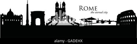Vektor-Illustration auf die Skyline von Rom, Italien Stock Vektor