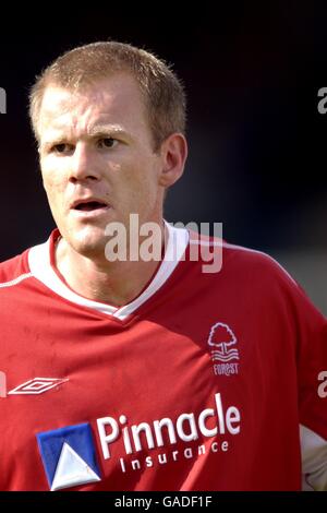 Fußball - Nationwide League Division One - Portsmouth gegen Nottingham Forest. Jon-Olav Hjelde von Nottingham Forest Stockfoto