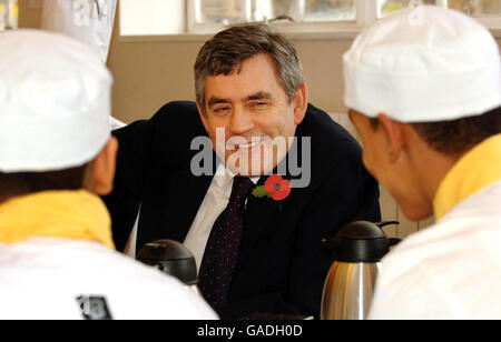Gordon Brown besucht Westminster Kingsway College Stockfoto