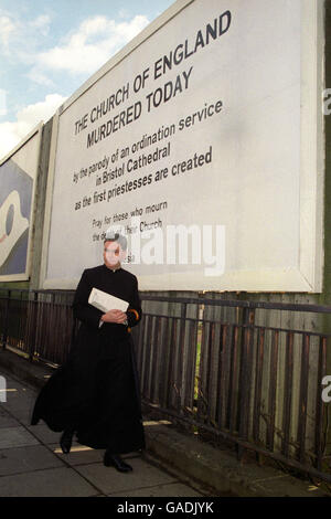 Religion - Protest - Ordination von Frauen Stockfoto