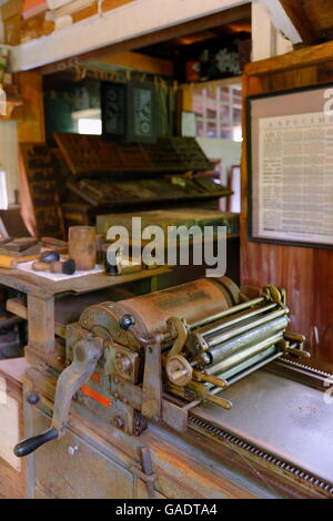 Handkurbel Druckmaschine Stockfoto