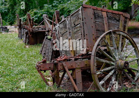 Verrostete Erz-Wagen Stockfoto