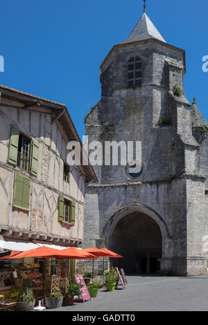 Frankreich, Dordogne, Issigeac, mittelalterliches Dorf, St.Felicien Kirche Stockfoto