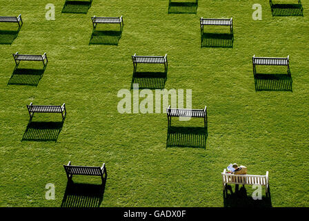 Pferd - Hennessy Cognac Goldschale Regattatag - Newbury Racecourse Stockfoto