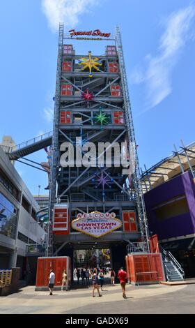 Fremont Street während des Tages in Las Vegas Stockfoto