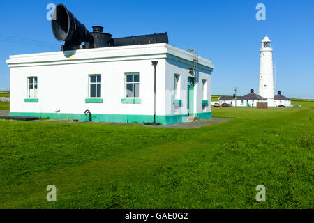 Nash Point Lighthouse, South Wales, UK. Stockfoto