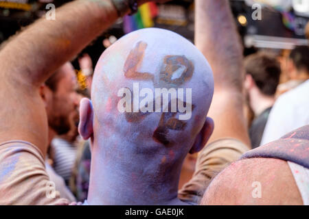 Bild aus der Londoner 2016 Gay Pride. Stockfoto