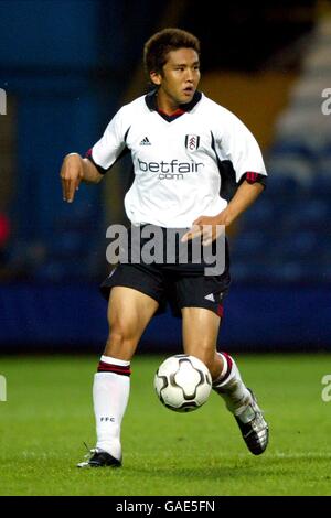 Fußball - UEFA Intertoto Cup - Halbfinale - Erstes Bein - Fulham gegen Sochaux. Fulham's Junichi Inamoto Stockfoto