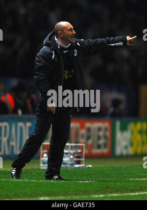 Fußball - Coca-Cola Football League Championship - Leicester City / Cardiff City - The Walkers Stadium. Ian Holloway, Manager von Leicester City Stockfoto