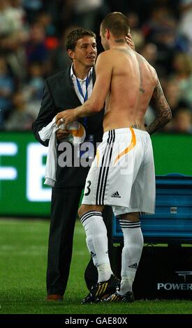 Fußball - Freundschaftsspiel - Sydney FC V LA Galaxy - Telstra Stadium Stockfoto