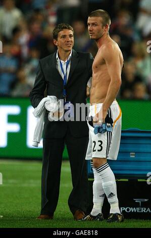 Fußball - Freundschaftsspiel - Sydney FC V LA Galaxy - Telstra Stadium Stockfoto