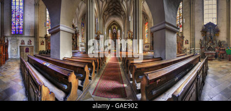 Pfarrei Kirche von St. Stephan in Eggenburg, Weinviertel Region zu senken, Austria, Österreich, Europa Stockfoto