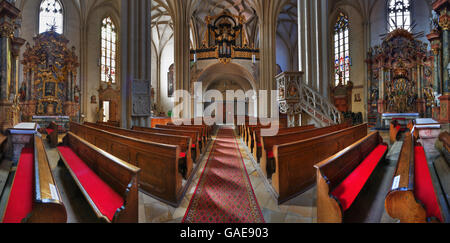 Pfarrei Kirche von St. Stephan in Eggenburg, Weinviertel Region zu senken, Austria, Österreich, Europa Stockfoto