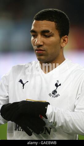 Fußball - UEFA Cup - Gruppe G - Anderlecht gegen Tottenham Hotspur - Constant Vanden Stockstadion. Aaron Lennon, Tottenham Hotspur Stockfoto