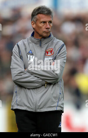 Fußball - Coca-Cola Football League One - Carlisle United / Leeds United - Brunton Park. John ward, Manager von Carlisle United Stockfoto