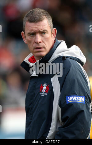 Rugby Union - EDF Energy Cup - London Wasps gegen Gloucester - Adams Park. Dean Ryan, Cheftrainer von Gloucester Rugby Stockfoto