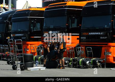 Formel 1 Motoracing - französischen Grand-Prix - Qualifikation Stockfoto