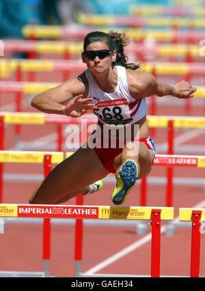 Manchester 2002 - Commonwealth Games - Siebenkampf - 100-Meter-Hürdenlauf Stockfoto