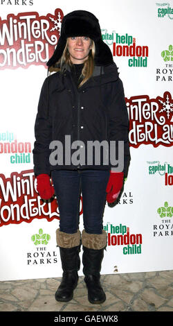 Edith Bowman kommt zur Startparty für die Attraktion Winter Wonderland im Hyde Park, London. Stockfoto