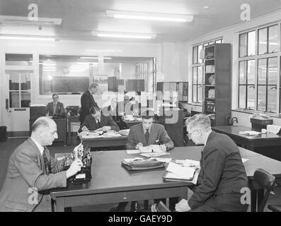 Der Presseverband, 50er Jahre. Die PA-Nachrichtenbibliothek. Stockfoto