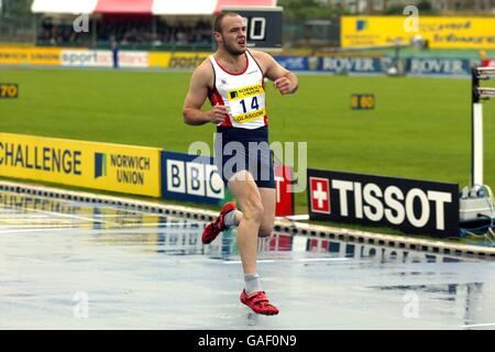 Leichtathletik - Norwich Union Challenge - Großbritannien gegen Russland gegen USA - Männer 100 m EAD Stockfoto