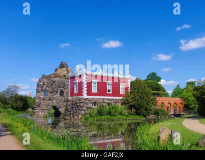 Woerlitzer Park Villa Hamilton - englische Garten von Wörlitz Villa Hamilton in der Nähe von Dessau Stockfoto