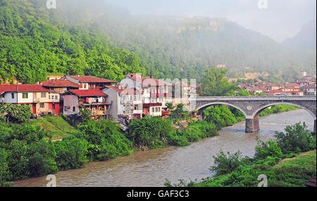 Blick auf Altstadt Veliko Tarnovo, Bulgarien Stockfoto