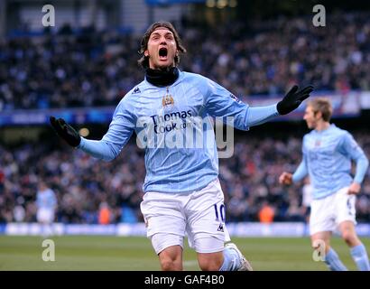 Fußball - Barclays Premier League - Manchester City gegen Bolton Wanderers - City of Manchester Stadium Stockfoto