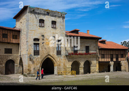 Spanien, Kantabrien, Santillana del Mar, großen Plaza Stockfoto