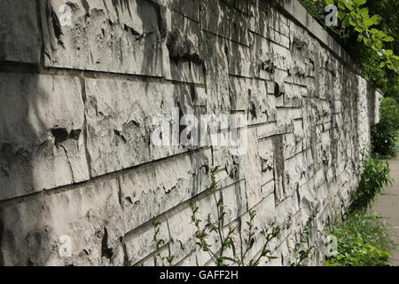 Eine Wand im Hyde Park, Chicago, IL, USA Stockfoto