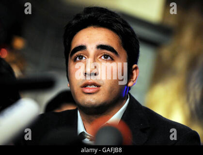 Bilawal Bhutto Zardari Pressekonferenz Stockfoto