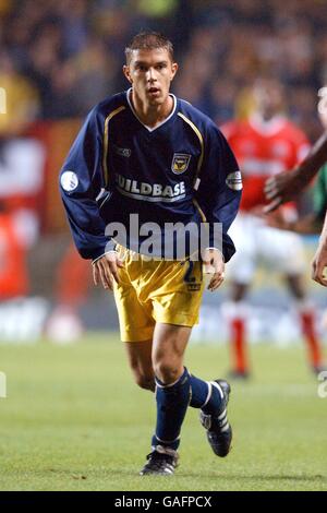 Fußball - Worthington Cup - zweite Runde - Charlton Athletic gegen Oxford United. Bobby Ford, Oxford United Stockfoto